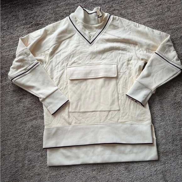 ADIDAS x IVY PARK BEYONCÉ Original Pullover Sweatshirt Ecru Tint Maroon - Picture 11 of 12